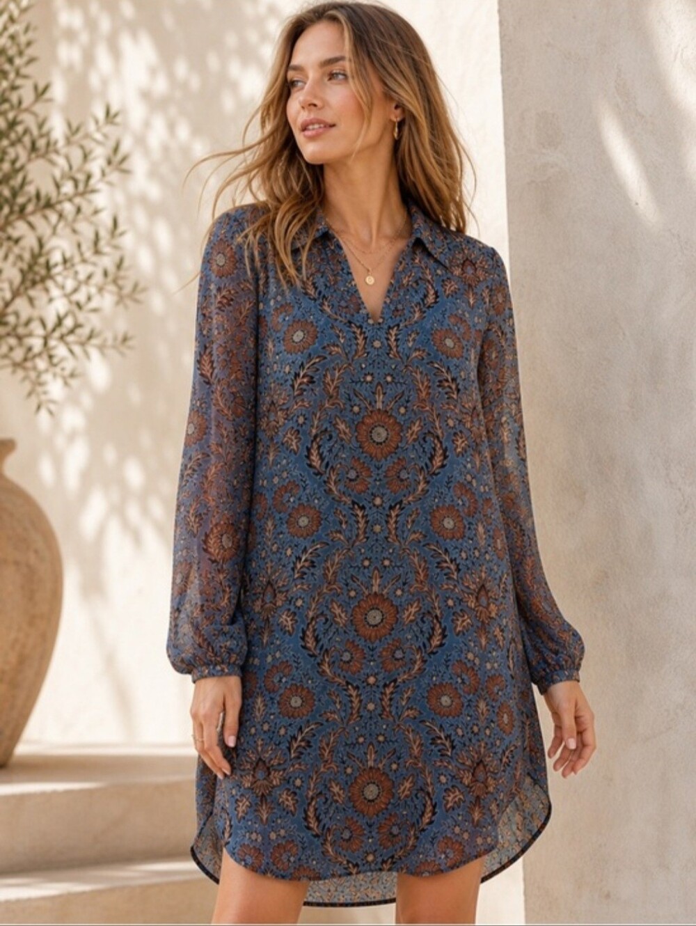 Cabi Provincial Floral Tunic Shift Dress